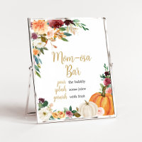 Floral Burgundy Pumpkin Baby Dusche Mama Osa Bar