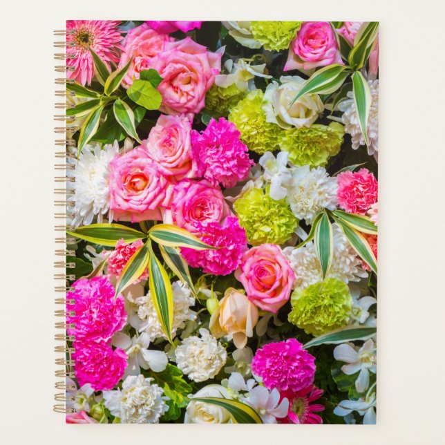 Floral Burst – Elegant Garden  Planer (Vorderseite)