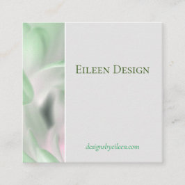 Floral Business Card in weichen Farben Quadratische Visitenkarte