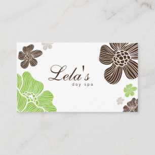 Floral Business Card Salon Wellness-Center Limon B Visitenkarte