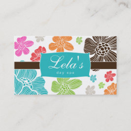 Floral Business Card Salon Wellness-Center Tropica Visitenkarte