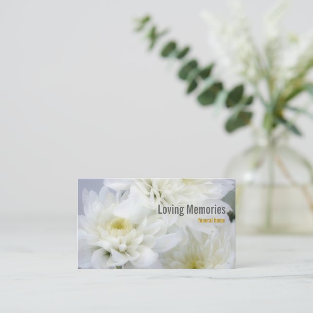 Floral Business Card Visitenkarte (Stehend Vorderseite)