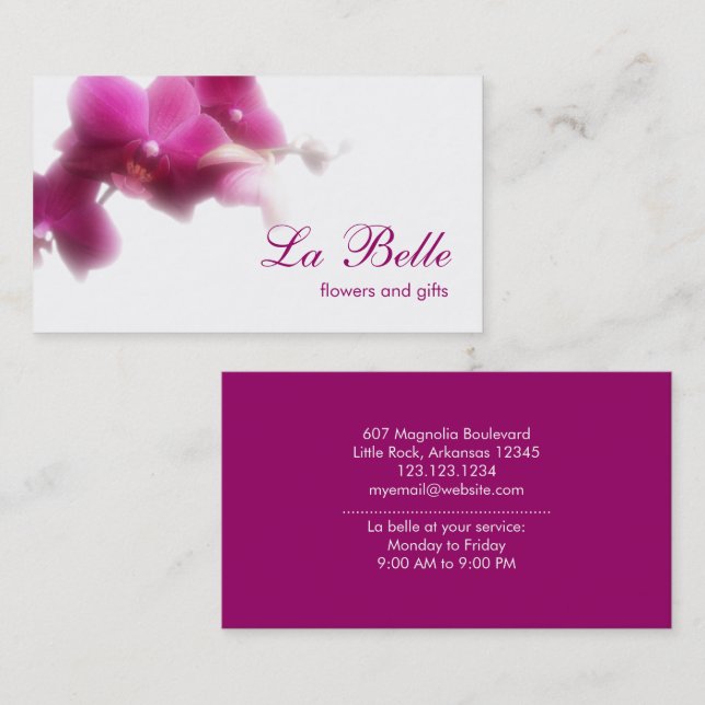 Floral Business Card Visitenkarte (Vorne/Hinten)