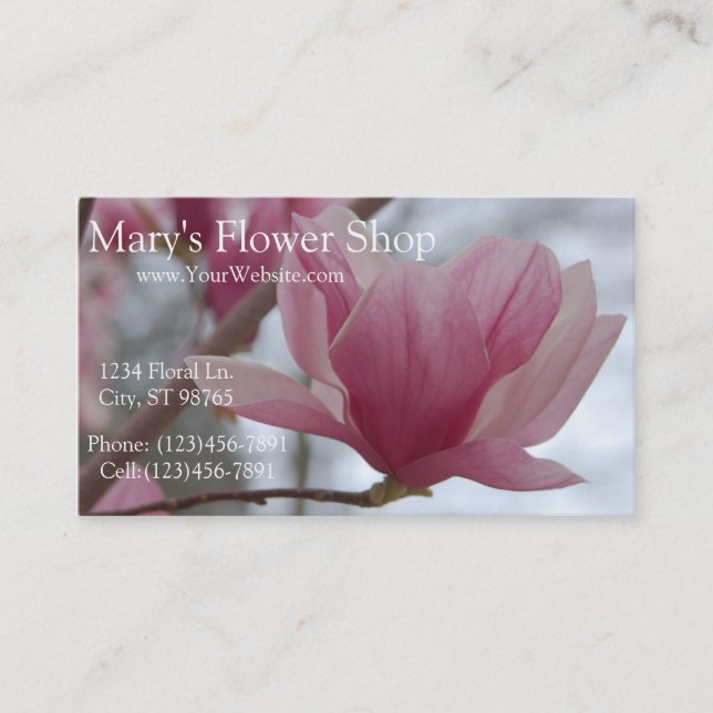 Floral Business Card Visitenkarte (Vorderseite)