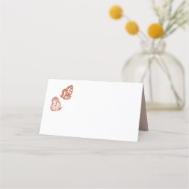 Floral Butterfly Garden Terracotta Hochzeit Platzkarte