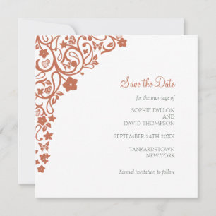Floral Butterfly Garden Terracotta Piazza della Ri Save The Date