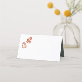 Floral Butterfly Garden Terracotta Sage Wedding Platzkarte