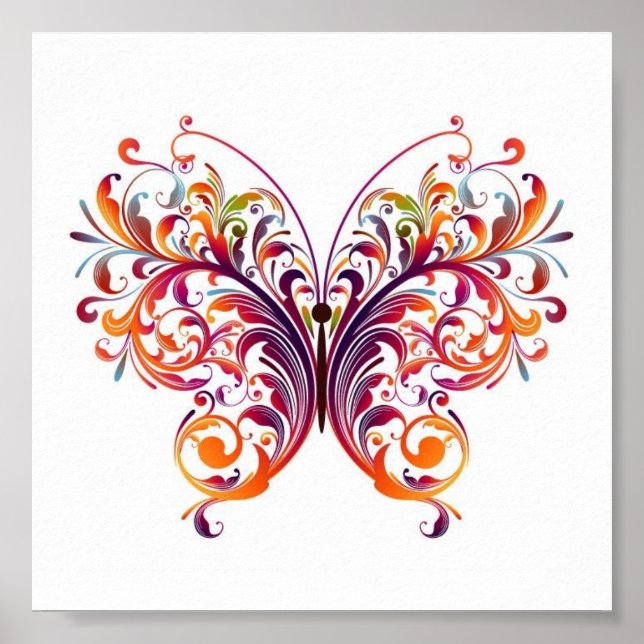 Floral Butterfly Poster (Vorne)