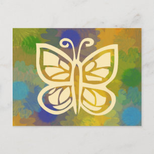 Floral Butterfly Postkarte