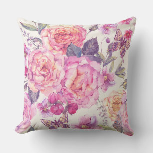 Floral Butterfly Reversible Pilze Kissen