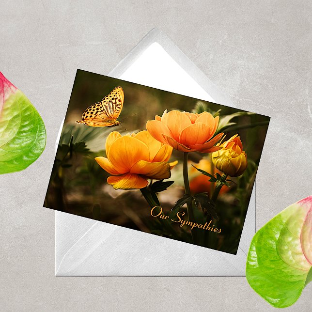 Floral Butterfly Sympathiekarte Karte (Von Creator hochgeladen)