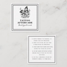 Floral Butterfly Tattoo Aftercare Instructions Quadratische Visitenkarte