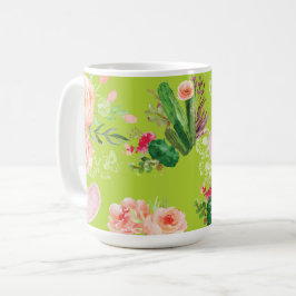 Floral Cactus Elegant Kaffeetasse