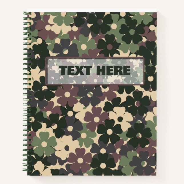 Floral Camouflage Notizbuch (Vorderseite)