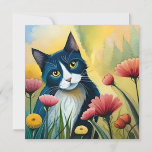 FLoral cat carte plat