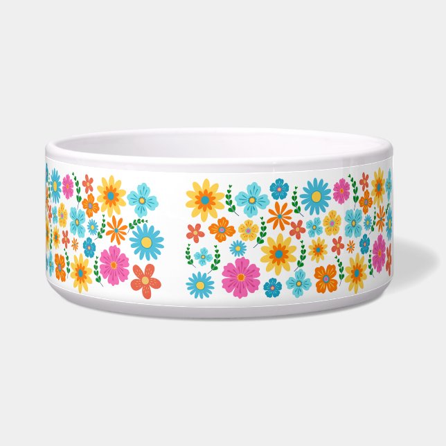 Floral Ceramic Pet Bowl Napf (Rechts)