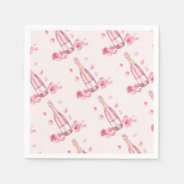 Floral Champagne | Bridal Shower Brunch Serviette