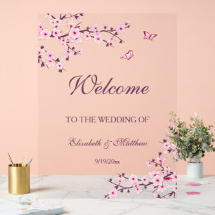 Floral Cherry Blossom Mariage Bienvenue