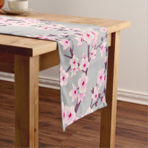 Floral Cherry Blossom Pink Gray