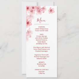 Floral Cherry Blossom Pink White Wedding Einladung