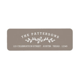 Floral Chic Address Label | Neutral