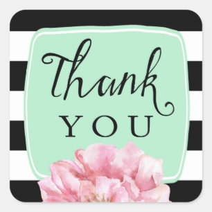 Floral Chic Danke Stickers / Minze