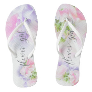 FLORAL CHIC WEDD PLATTERBSEN Blumenmädchen Flip Flops