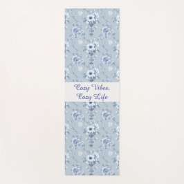 Floral Chinoiserie Blue Toile mit benutzerdefinier Yogamatte