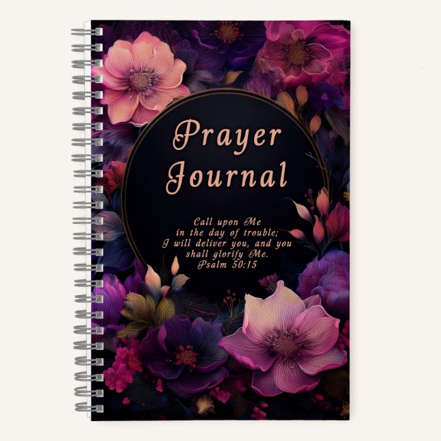 Floral Christian Prayer Journal Notizbuch (Vorderseite)