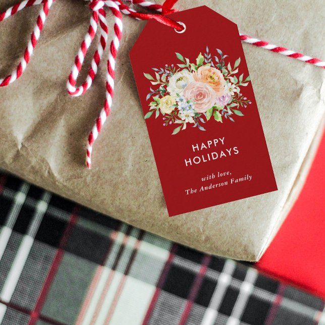 Floral Christmas Bouquet Geschenkanhänger (Von Creator hochgeladen)