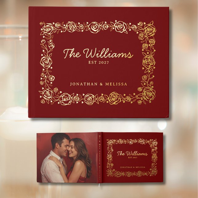 Floral Christmas Foil Guest Book Foto Gästebuch (Von Creator hochgeladen)