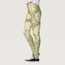 Floral Chrysanthemum Pattern (von William Morris) Leggings