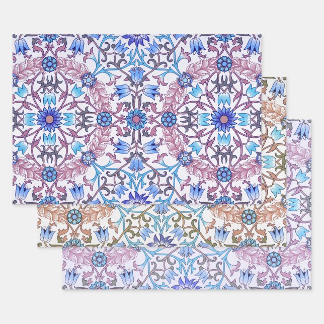 Floral Circle Pattern, William Morris Geschenkpapier Set (Set)