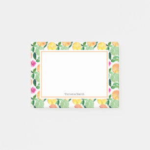 Floral Citrus Orange Lemon Limon Grapefruit Post-it Klebezettel