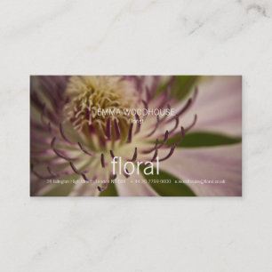 Floral - Clematics Business Card Visitenkarte