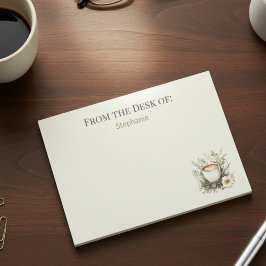 Floral Coffee Mug Personalized Post-it Klebezettel