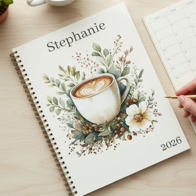 Floral Coffee Themed Personalized (Créateur téléchargé)