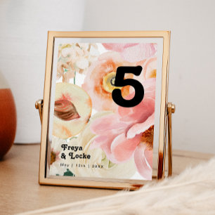 Floral coloré gras   Numéro de table