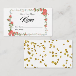 Floral Combien de baisers Carte de boîtier nuptial