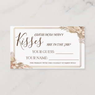 Floral Combien de baisers jeu de carte de Fête des