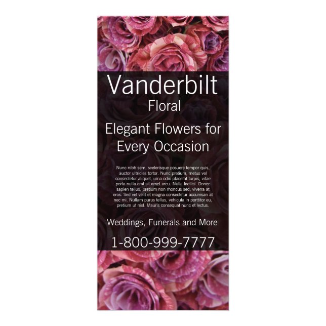 Floral Company Florist Rose Roses Carte Rack (Devant)