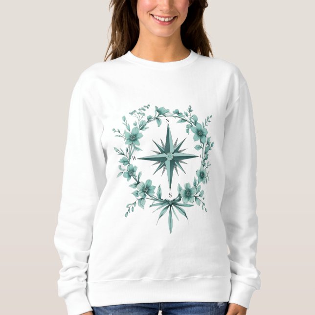 Floral Compass – Women’s Sweatshirt (Vorderseite)