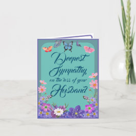 Floral Condolence Message Card für den Verlust des Dankeskarte