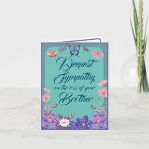 Floral Condolence Message Card für den Verlust des Dankeskarte