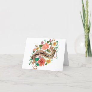 Floral Congratulations Card Dankeskarte