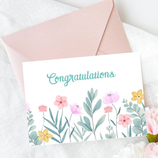 Floral Congratulations Card Karte (Von Creator hochgeladen)
