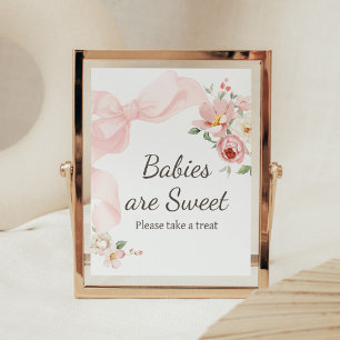 Floral Coquette Baby in Bloom Babies sind süß Poster