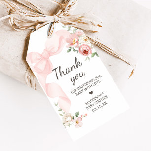 Floral Coquette Baby in Bloom Gefallen Tags Geschenkanhänger