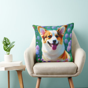 Floral Corgi Kissen