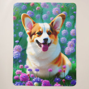 Floral Corgi Sherpadecke